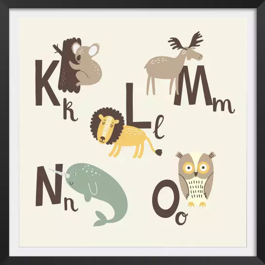 Klmno - affiche alphabet