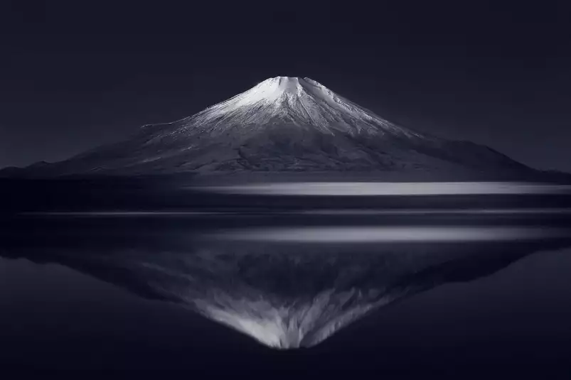 Réflexion sur le mont Fuji - tableau paysage