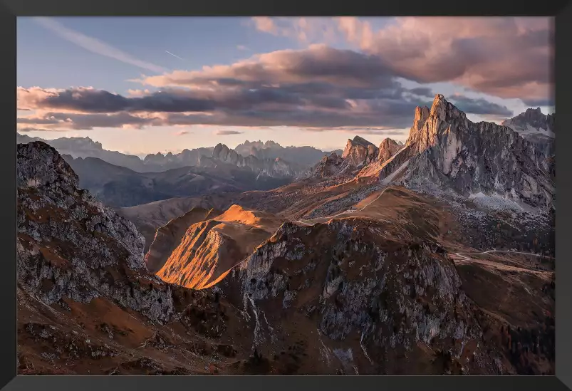 Sentier dans les dolomites - affiche montagne