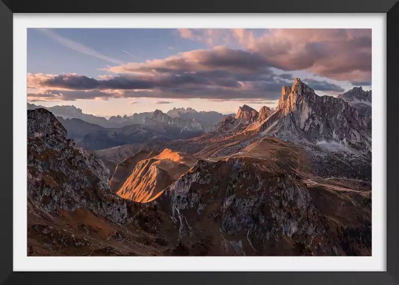 Sentier dans les dolomites - affiche montagne