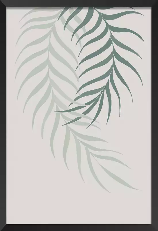 Feuille à froufrous vert - affiche feuille