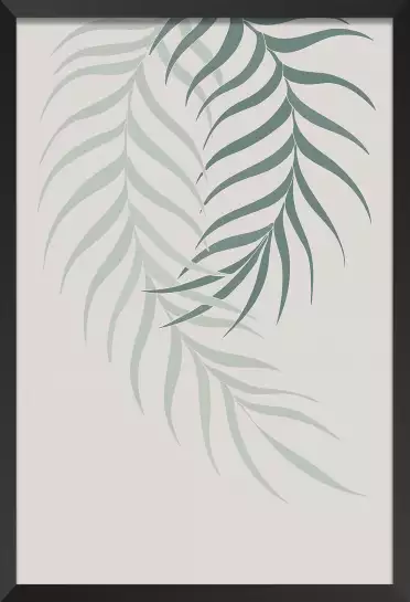 Feuille à froufrous vert - affiche feuille