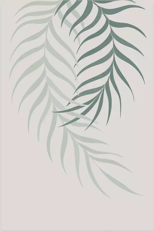 Feuille à froufrous vert - affiche feuille