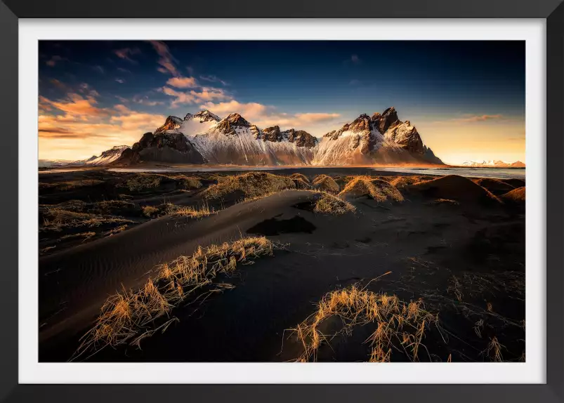 La corne de l'ouest Islande - affiche paysage