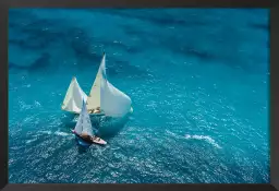Croisement bleu - affiche mer
