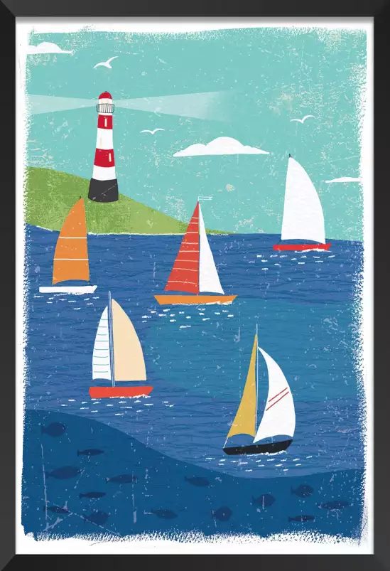 Baie en Bretagne - affiche enfant