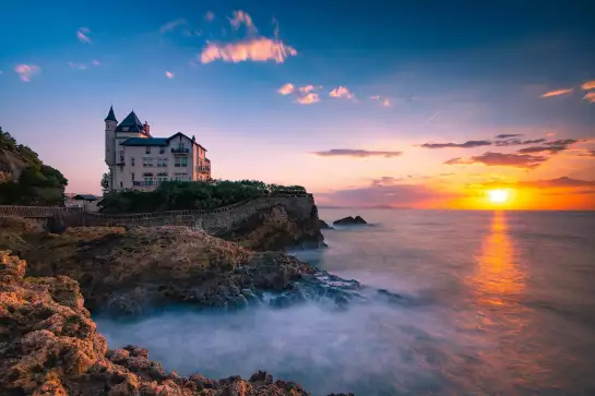 Souvenir de Biarritz - affiche paysage mer