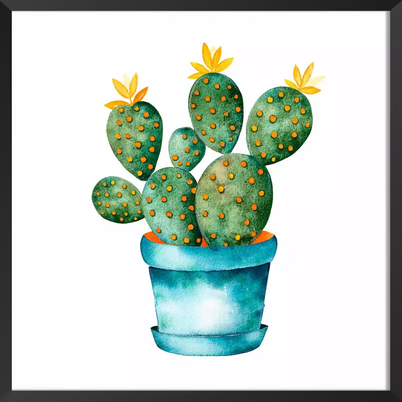 Pot de cactus - affiche cactus