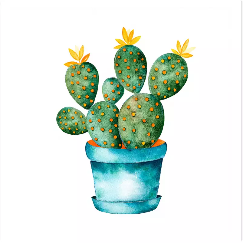 Pot de cactus - affiche cactus