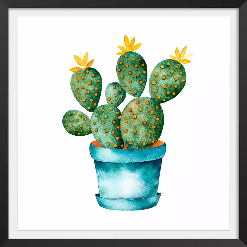 Pot de cactus - affiche cactus