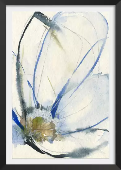 Pétales cobalt - peinture fleurs