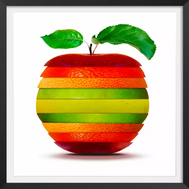 Cuisine pomme orange citron - affiche fruits et légumes