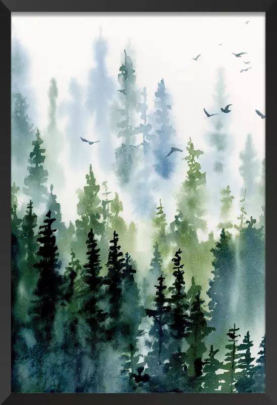 Treeline - peinture foret