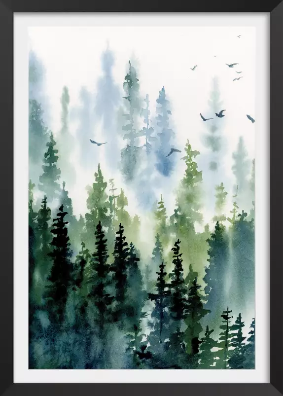 Treeline - peinture foret