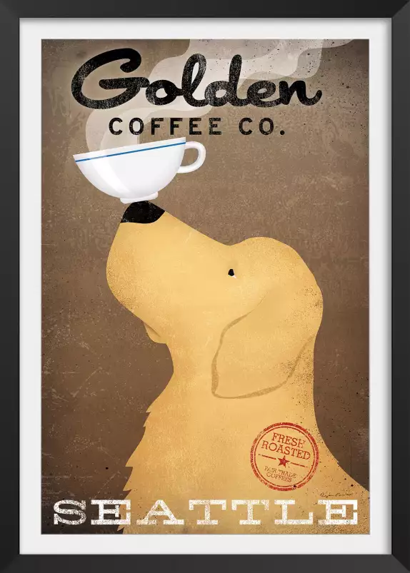 Golden Coffee Co - affiche chien