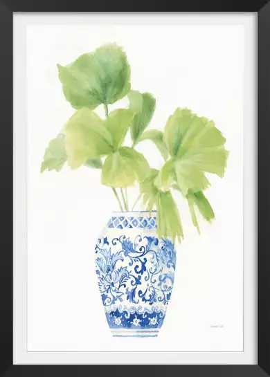Chinoiserie Blanc - affiche de fleurs