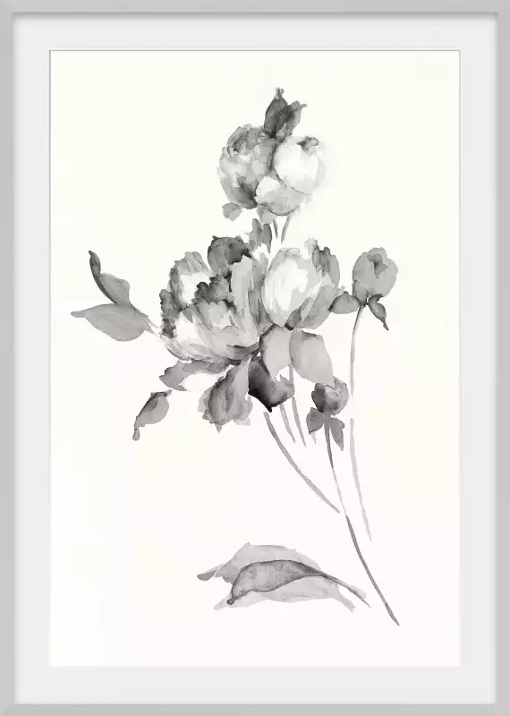 Acheter Peinture sur toile avec phrase de fleur de pivoine