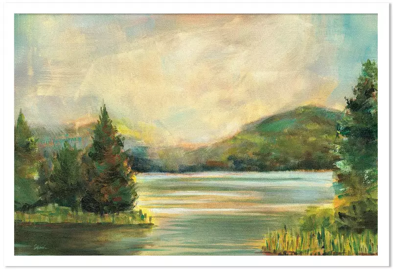 Lac d'argent - tableau peinture nature