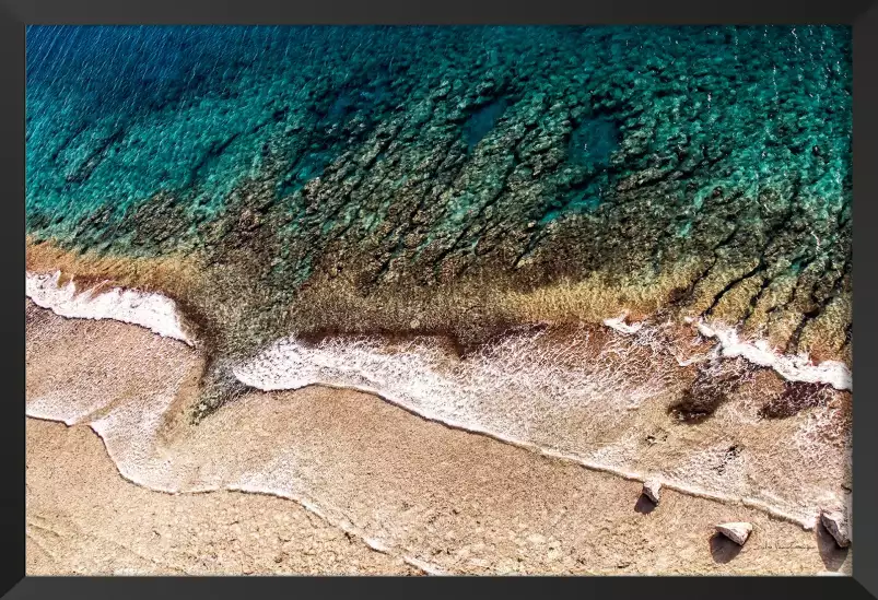 Sable et mer - affiche plage