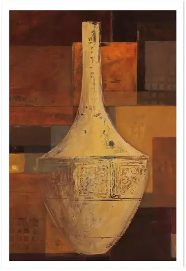 Vase au long cou - toile africaine
