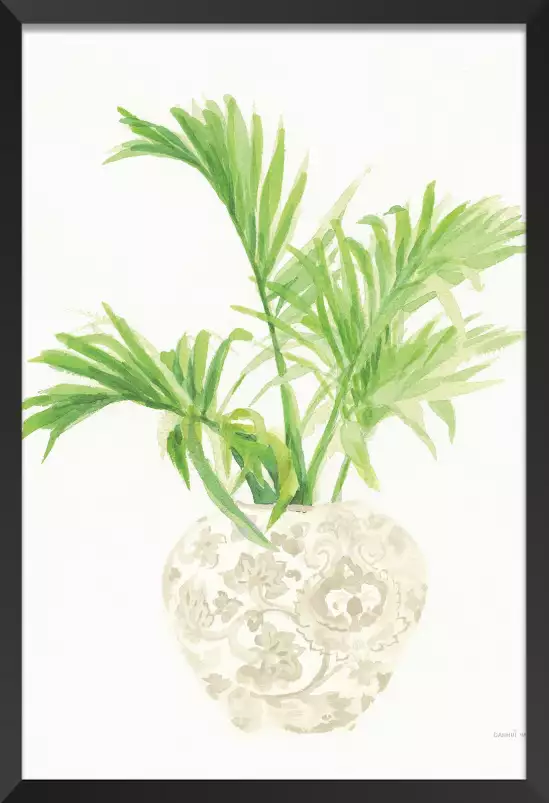 Palm Chinoiserie II - affiche de fleurs