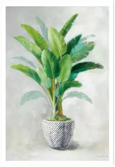 Pop crop vert - affiche botanique palmier