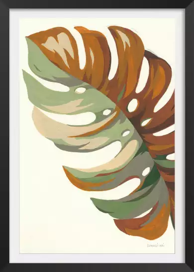 Grande Feuille Rétro - affiche botanique palmier
