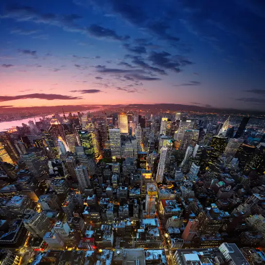 Manhattan sunset - new york vu de haut
