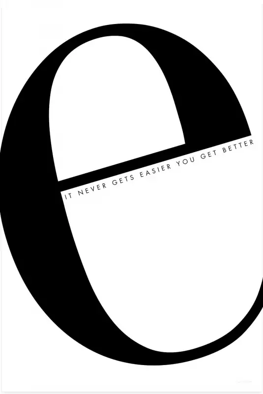 Typographie E - affiche phrase