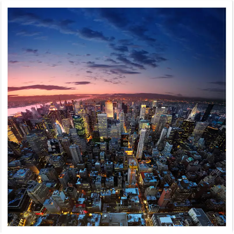 Manhattan sunset - new york vu de haut