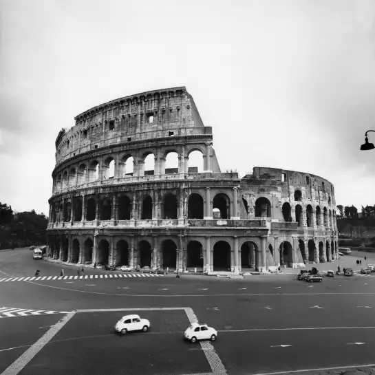 Rome, le colysée - affiche retro vintage