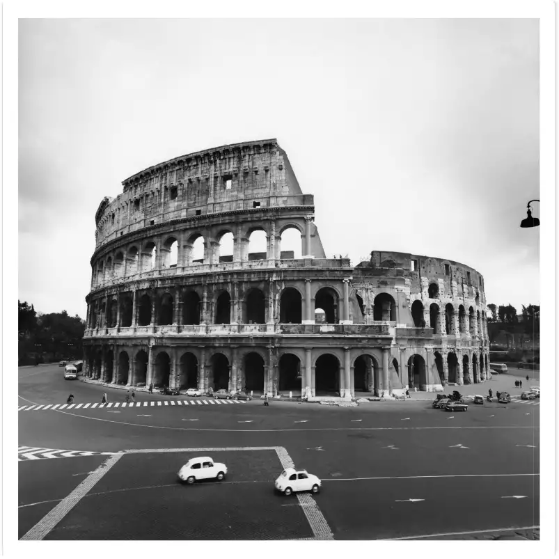 Rome, le colysée - affiche retro vintage