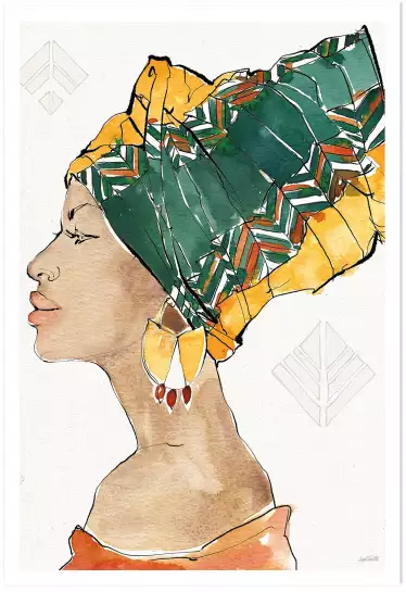 Turban africain - affiche d'art