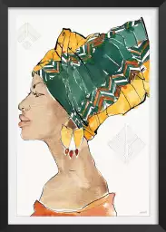 Turban africain - affiche d'art