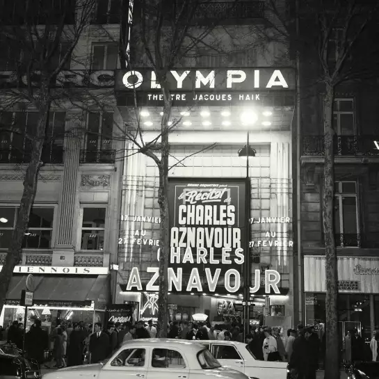 L'olympia - tableau noir et blanc vintage