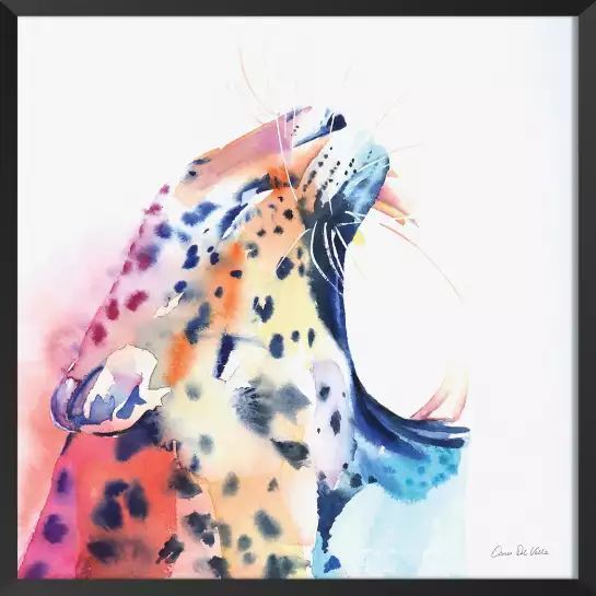 Léopard sauvage - tableau animaux colorés