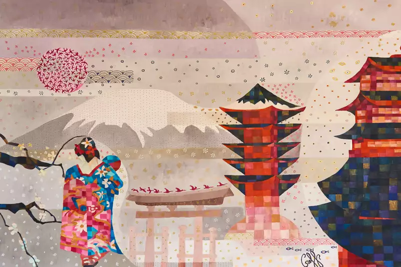 Japon et traditions - affiche monde