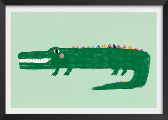 Crocodile vert - affiche enfants