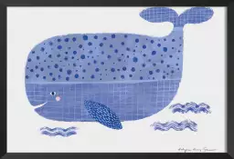 Baleine bleue - affiche enfants