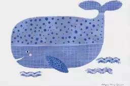 Baleine bleue - affiche enfants
