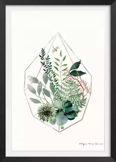 Terrarium - affiche de fleurs