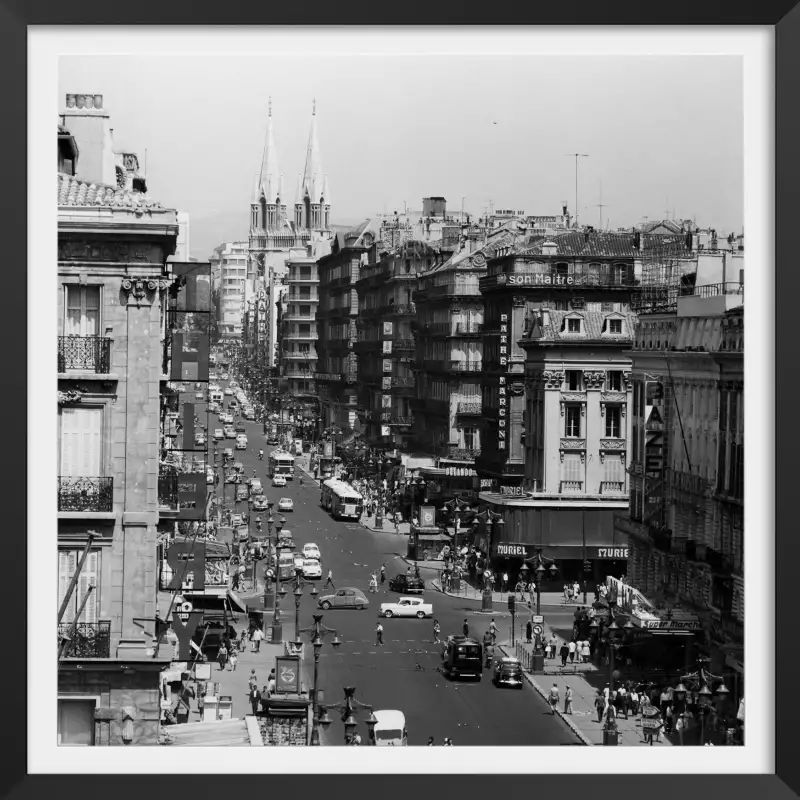 Marseille - la canebiere│Affiches noir & blanc│