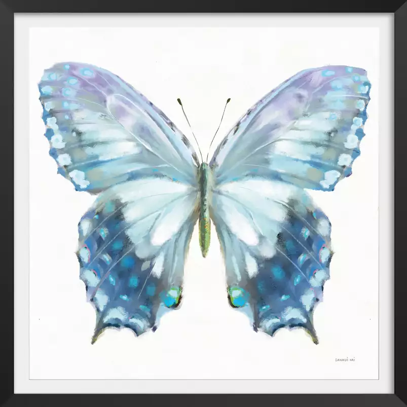 Papillon bleue - peinture animaux colorés