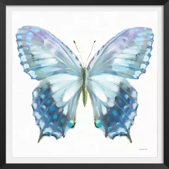 Papillon bleue - peinture animaux colorés