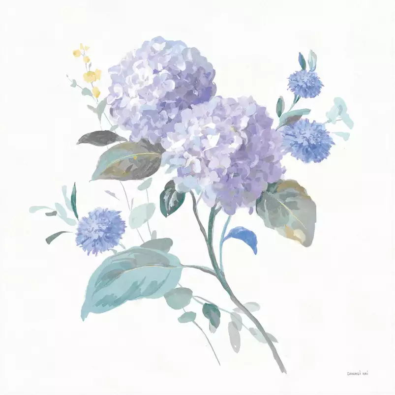 Hortensia mauve - affiche de fleurs