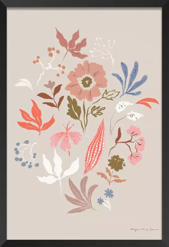 Fleurette I - affiche de fleurs