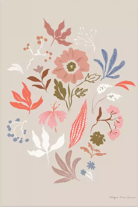 Fleurette I - affiche de fleurs