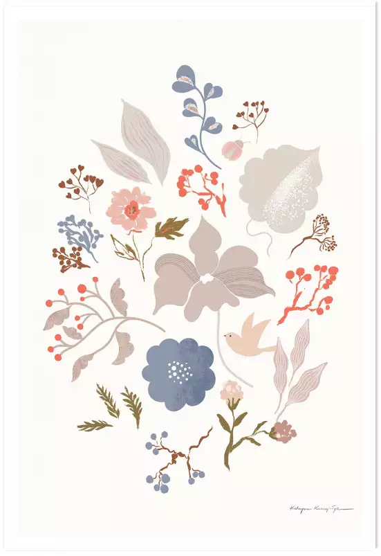 Fleurette II - affiche de fleurs