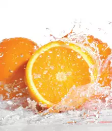 Oranges et vitamine - fond de hotte decorative