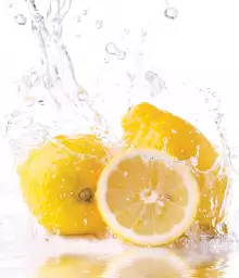 Citrons givrés - fond de hotte decorative